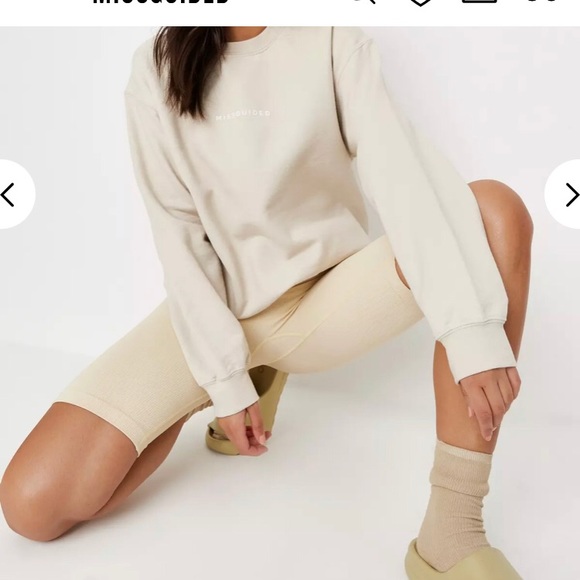 SUPER CUTE BASIC SAND OVERSIZED MISSGUIDED SWEATER - Picture 1 of 6